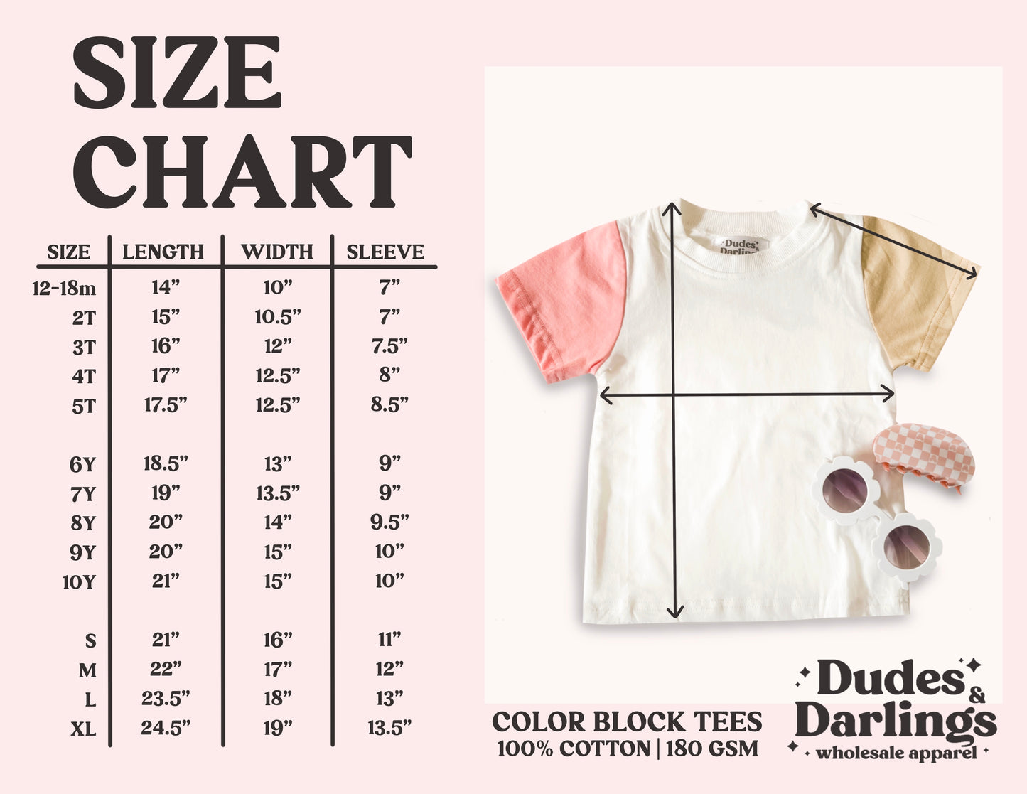 Tan and Black Color Block Tee - 100% Cotton