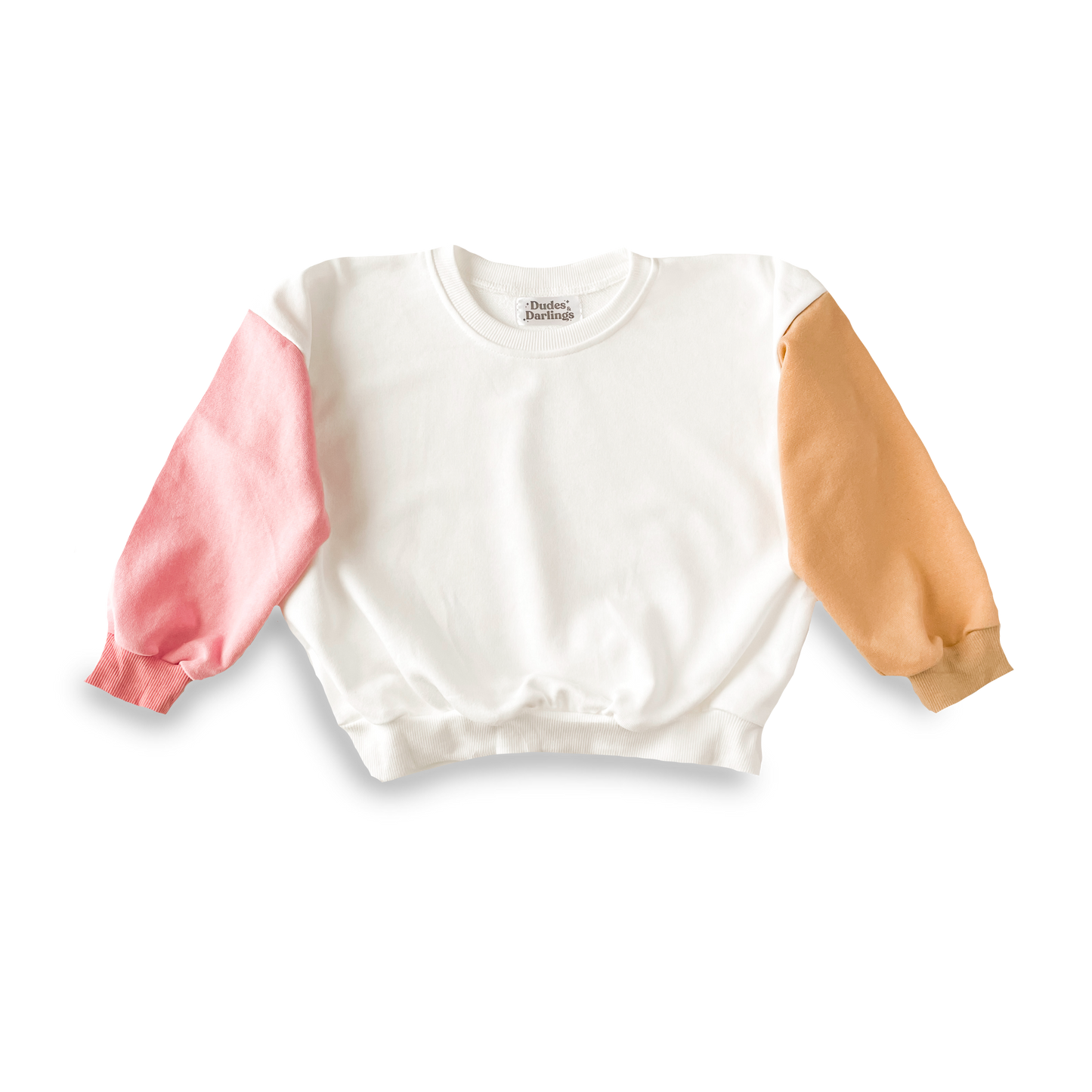 Pink Color Block Sweatshirt - 50% Cotton 50% Polyester