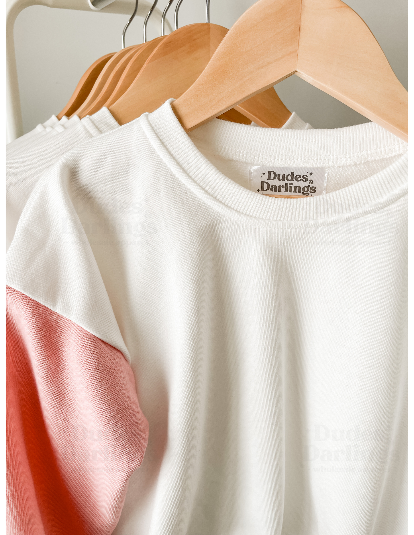 Pink Color Block Sweatshirt - 50% Cotton 50% Polyester