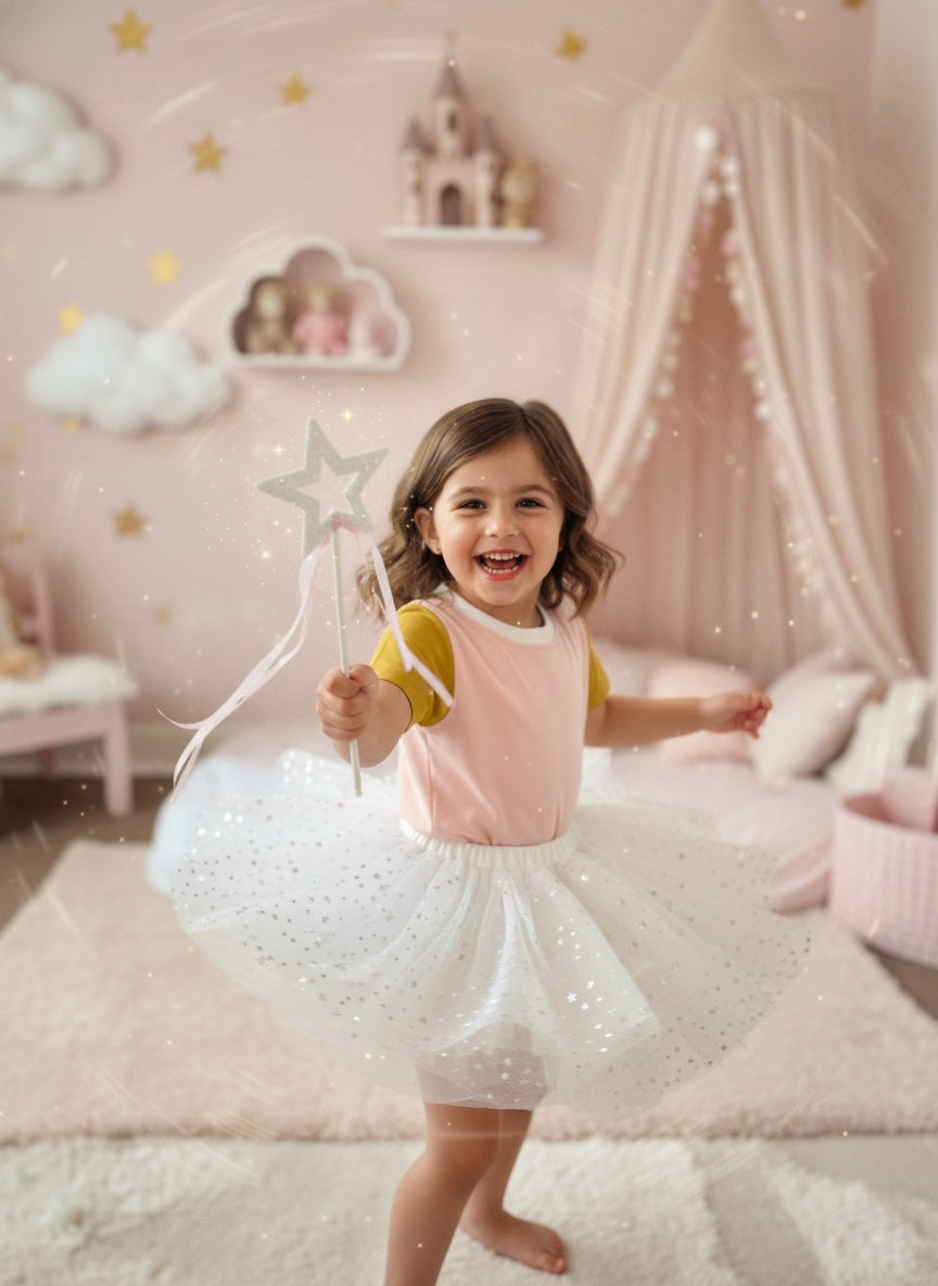 Pink and Gold Color Block Tee - 100% Cotton