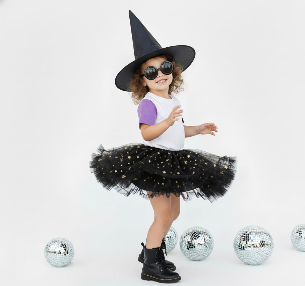 Purple and Black Color Block Tee - 100% Cotton