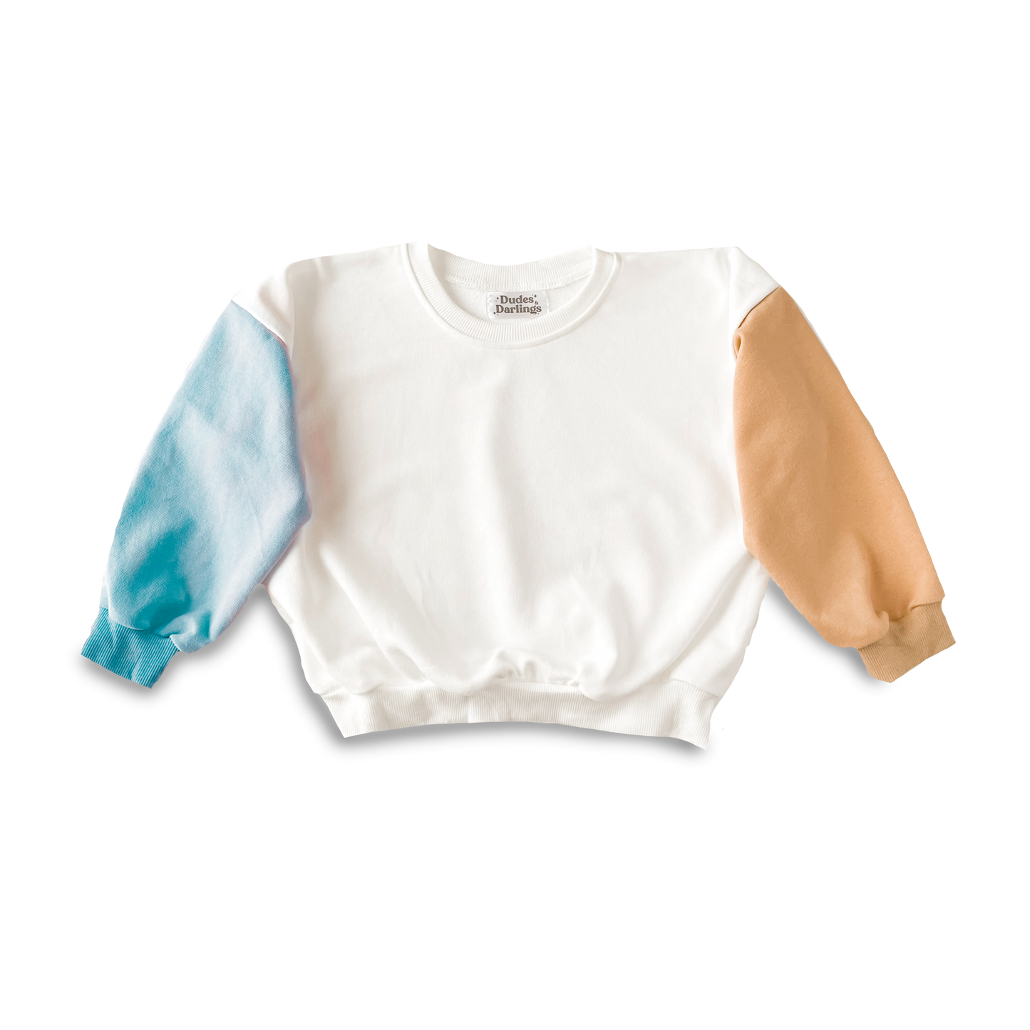 Blue Color Block Sweatshirt - 50% Cotton 50% Polyester
