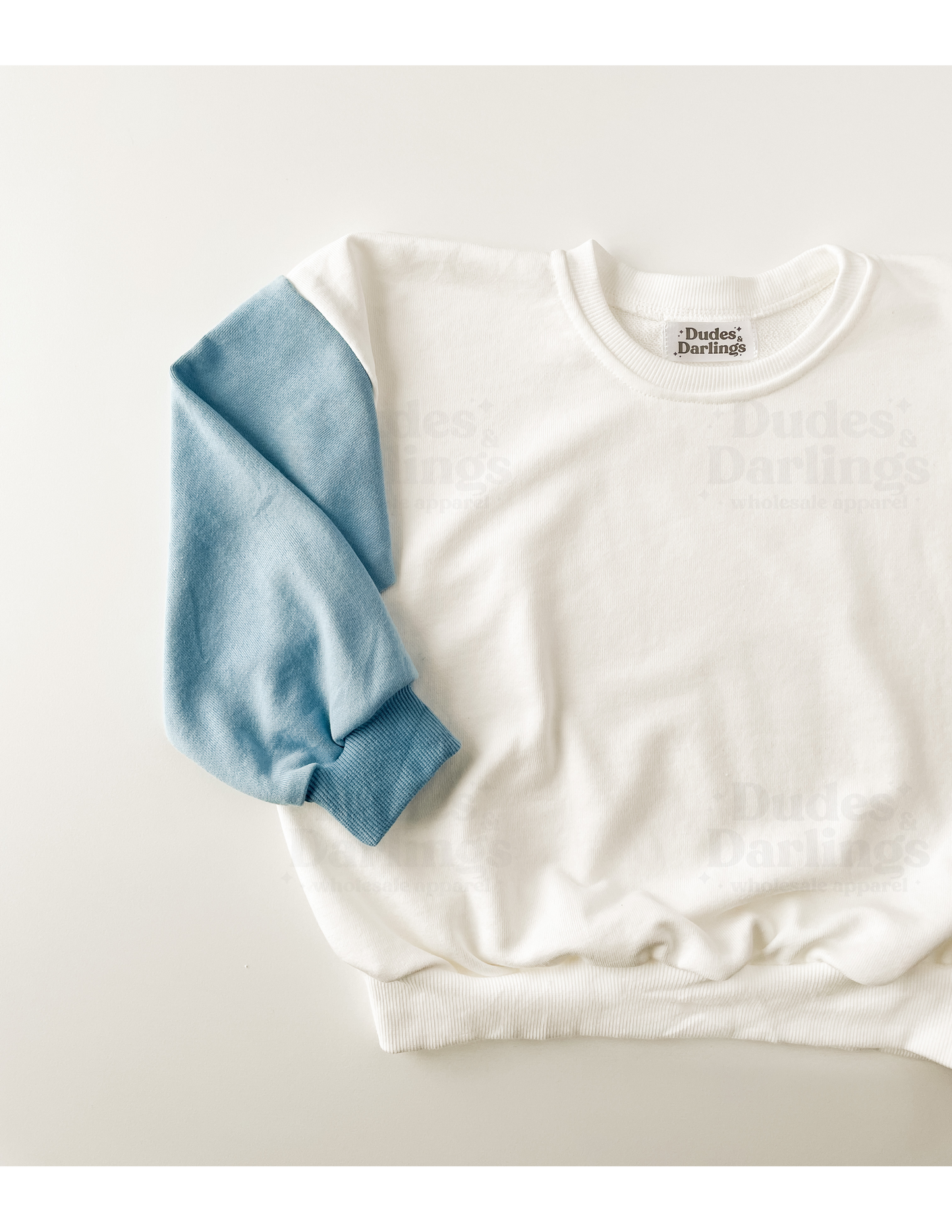 Blue Color Block Sweatshirt - 50% Cotton 50% Polyester